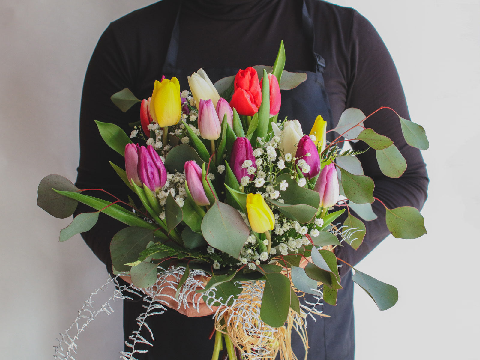 Bouquet de tulipanes multicolor